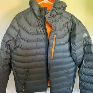 Eddie Bauer Men’s First Ascent Downlight Stormdown Hooded Jacket